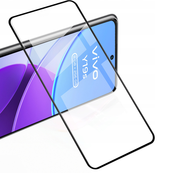 3D Tempered Glass for Vivo Y19s, black frame
