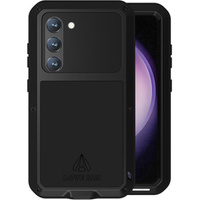 Love Mei Case for Samsung Galaxy S23, armored with glass, black