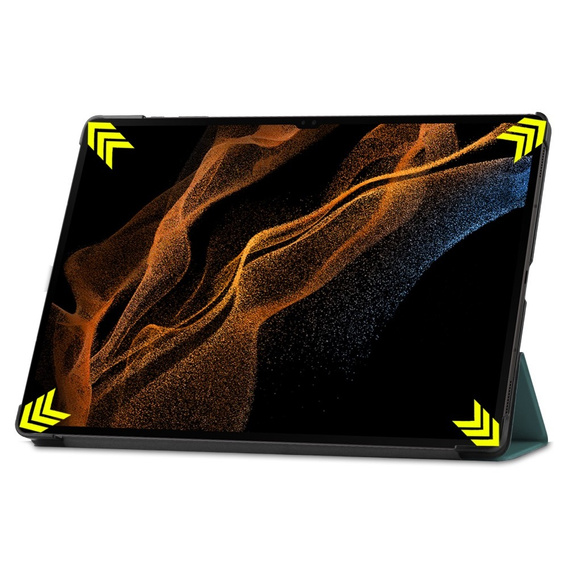 Case for Samsung Galaxy Tab S9 Ultra, Smartcase, green