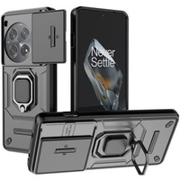 Case for OnePlus 12 5G, KickStand Camera Lens, black