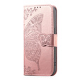 Butterfly flip case for Samsung Galaxy A37 5G, rose gold