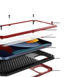 Case for iPhone 15, armoured, with integrated glass, red