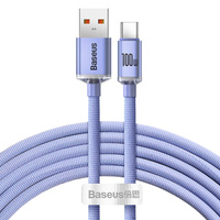 Baseus Crystal Shine USB-A to USB-C Cable, 2 m, 100 W
