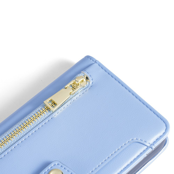 Flip case for Nokia G42, Wallet Zipper Pocket, blue