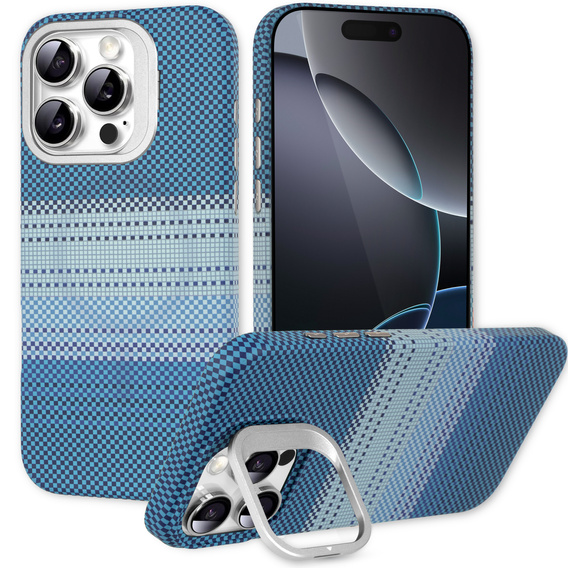 Case for iPhone 16 Pro, Frame Kickstand, for MagSafe, Moon Blue