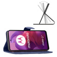 Flip case for Motorola Moto G24 / G24 Power / G04, Rhombus Crossbody Leather, blue
