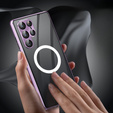 Magnetic Dual Glass MagSafe case for Samsung Galaxy S23 Ultra, purple