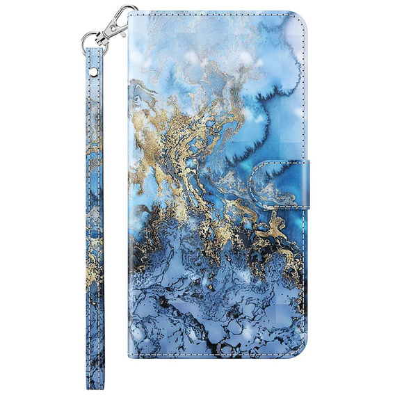 Flip case for Xiaomi Redmi Note 13 Pro+, Wallet, Marble blue