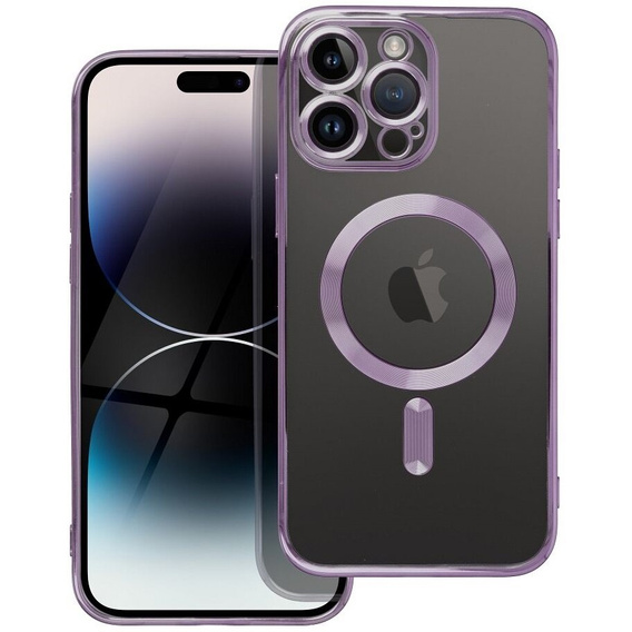 Case for iPhone 16 Pro, Electro MagSafe, purple + Screen Glass