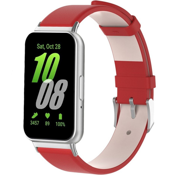 Leather Strap for Samsung Galaxy Fit 3, Red
