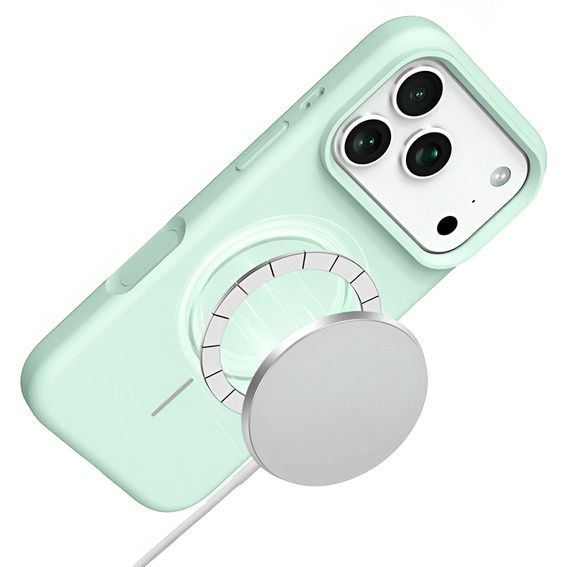 Silicone sleeve for iPhone 17 Pro, for MagSafe, anti-shock, green