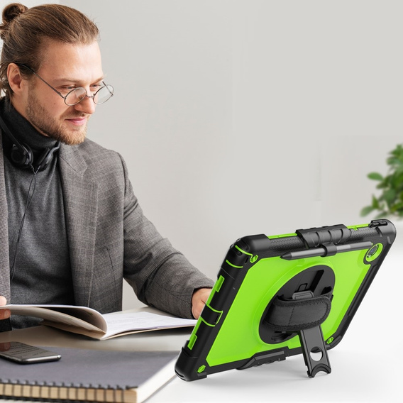 Armored Case for Lenovo Tab M11, protective 360 with stylus slot, green