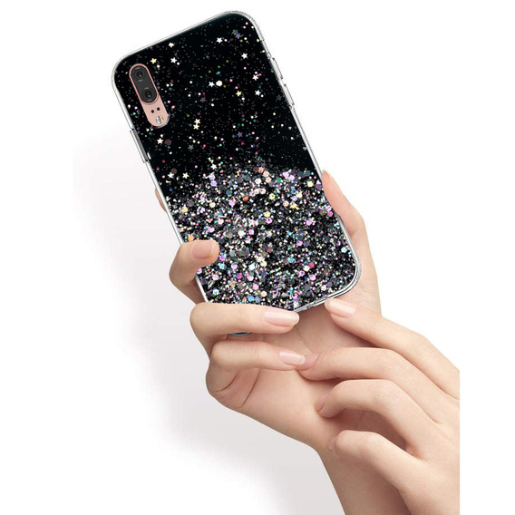 Case for Huawei P20, Glittery, black