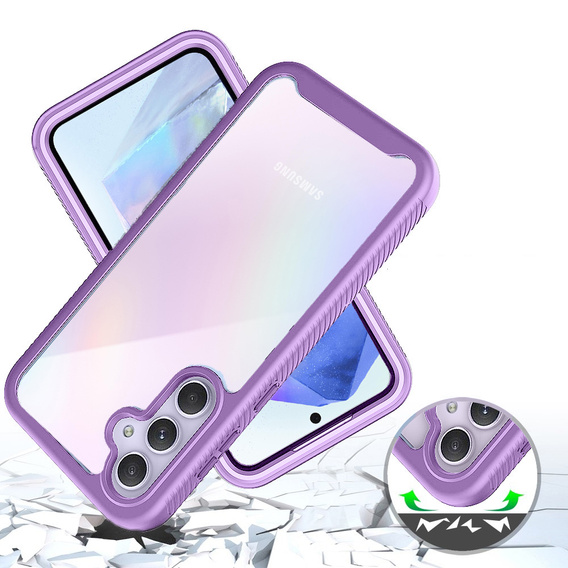 Case for Samsung Galaxy A55 5G, Shockproof, with film, purple