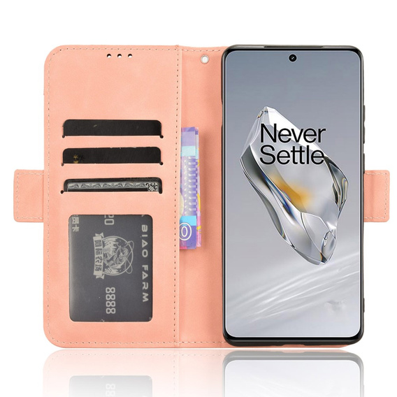 Flip case for OnePlus 12 5G, Card Slot, pink
