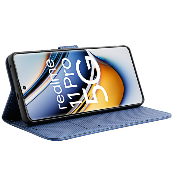 Flip case for Realme 11 Pro 5G / Pro+ 5G, Wallet Smart Magnet, blue