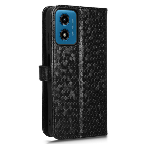 Flip case for Motorola Moto G24 / G24 Power / G04, Wallet Rhombus, black