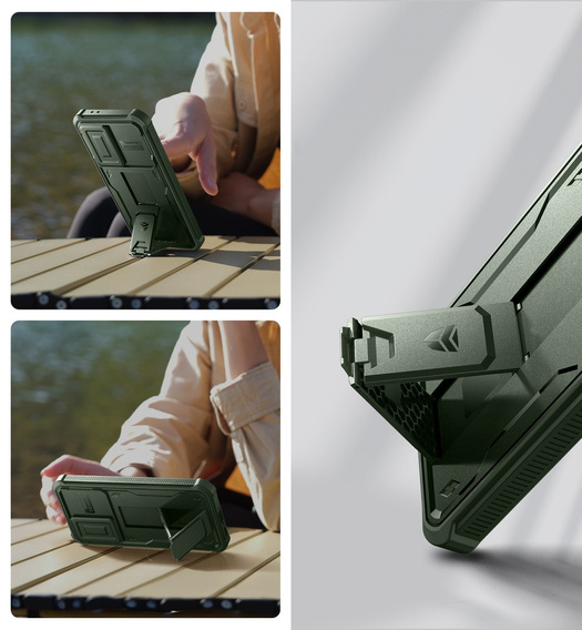 Armored case for Samsung Galaxy A36 5G, Dexnor Full Body (Two Frames), green