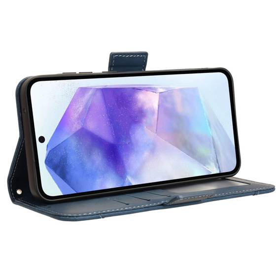 Flip case for Samsung Galaxy A35 5G, Card Slot, blue