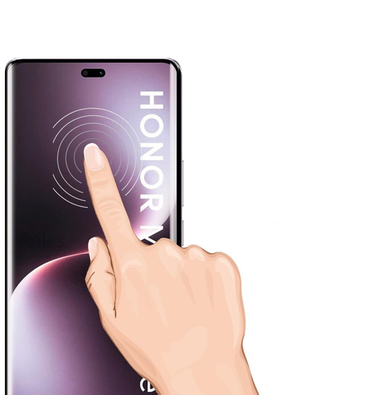 3D Tempered Glass for Honor Magic 7 Lite, black frame