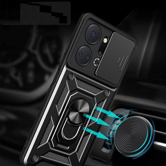 Case for Honor X7a 5G, CamShield Slide, black