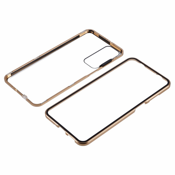 Case for Samsung Galaxy A16, Magnetic Dual Glass, gold