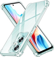 Case for Oppo A79 5G, Anti-Shock, transparent + 9H Glass
