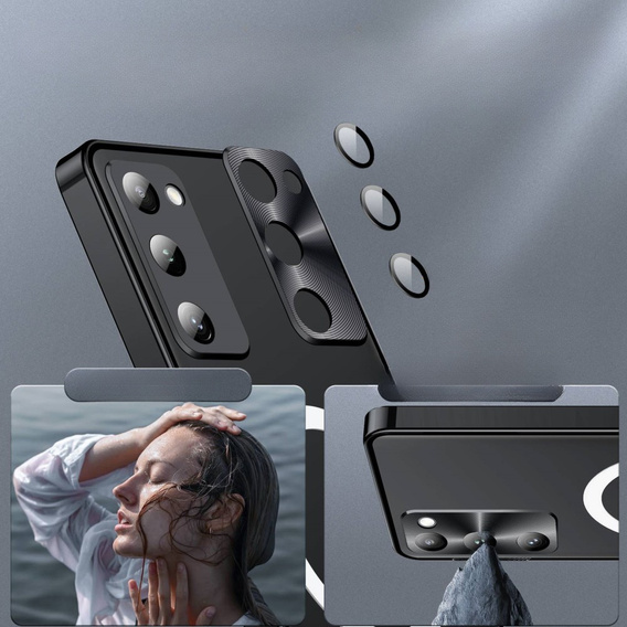 Camera Protection Case for Samsung Galaxy S20 FE, CamShield MagSafe, transparent / black