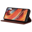 Case for Samsung Galaxy A55 5G, Wallet Litchi Leather, brown