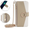 Flip case for iPhone 7 / 8 / SE (2020) / SE (2022), Wallet Zipper Pocket, with mirror, white