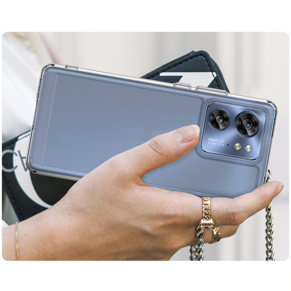 Case for Motorola Edge 40, Fusion Hybrid, transparent