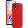 Case for Oppo A18 4G / A38 4G, Silicone Lite, red + 9H glass