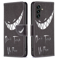 Flip case for Samsung Galaxy A55 5G, Wallet, Don't Touch My Phone, black