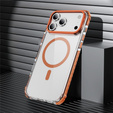 Armoured case for MagSafe clear with orange sides for iPhone 17 Pro Max