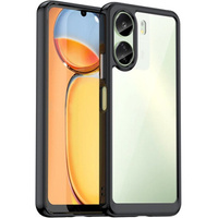 Case for Xiaomi Redmi 13C / Poco C65, Fusion Hybrid, transparent / black