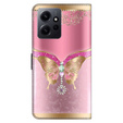 Flip case for Xiaomi Redmi Note 12 4G, Wallet Butterfly, pink