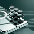 Magnetic Dual Glass MagSafe case for Samsung Galaxy S22 Ultra, green