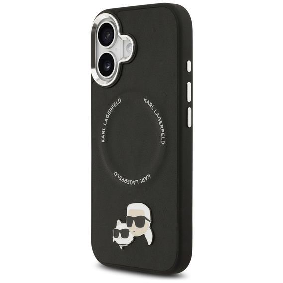 Karl Lagerfeld Karl & Choupette Heads Pins & Logo MagSafe Case for iPhone 17