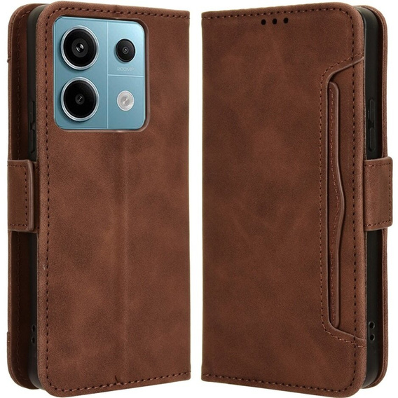 Flip case for Xiaomi Redmi Note 13 Pro 5G, Card Slot, brown