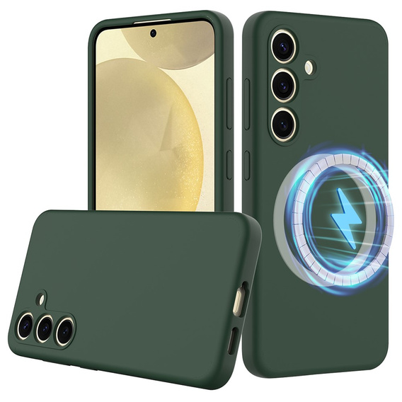 Case for Samsung Galaxy S24 FE, Silicone MagSafe, green