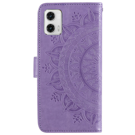 Flip case for Motorola Moto G73 5G, Mandala Flower, purple
