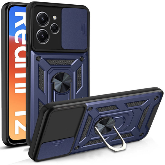 Case for Xiaomi Redmi 12, CamShield Slide, dark blue
