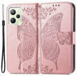 Flip case for Realme C35, Butterfly, pink