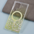 Case for Samsung Galaxy S24 Ultra, Glittery, for MagSafe, yellow