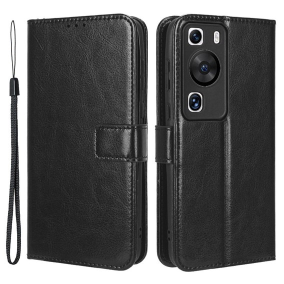 Flip case for Huawei P60 / P60 Pro, Crazy Horse Wallet, black