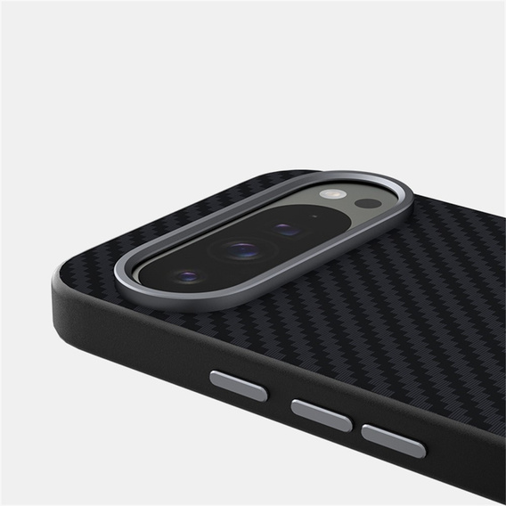 Case for Google Pixel 10 / 10 Pro, ABEEL, for MagSafe, with carbon texture, black