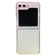 Case for Samsung Z Flip5, Gradient Dropproof, Pink / Yellow