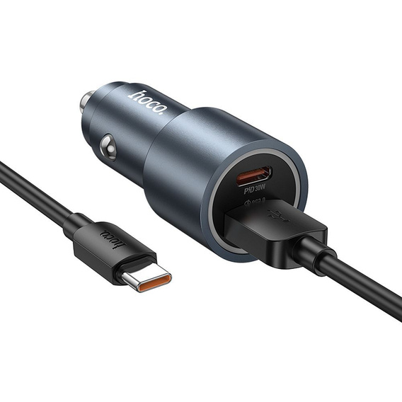 Hoco Z60 USB-A + USB-C 48 W car charger with cable