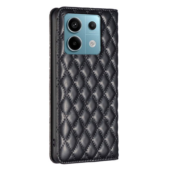 Flip case for Xiaomi Redmi Note 13 Pro 4G / Xiaomi Redmi Note 14S / Xiaomi Poco M6 Pro 4G, Wallet, BINFEN COLOR, black