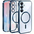 Case for Samsung Galaxy S24 FE, Electro MagSafe, blue + Screen Glass